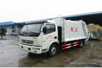 الصين دونغفنغ الضاغطة صغيرة شاحنة شاحنة لجمع القمامة تصميم جديد 4X2 شاحنة لجمع القمامة صغيرة الصانع
