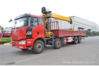 China FAW 8 X 4 16 toneladas caminhão guindaste montado China de boa qualidade fornecedor para venda fabricante