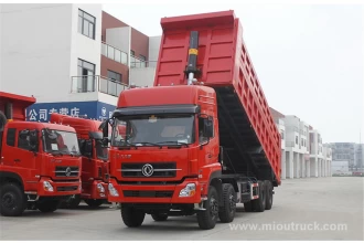 الصين تفريغ الثقيلة دونغفنغ 8 × 4 شاحنة هويرسيبووير 385 محرك فيكي شاحنة قلابة الذقن المورد الصانع