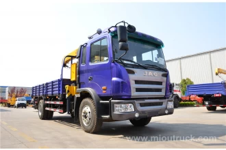 China JAC 4X2 8 ton pickup truck crane china supplier with good quality and price for sale manufacturer
