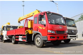 중국 New  4x2  truck  with cran FAW Truck mounted crane in China for sale 제조업체