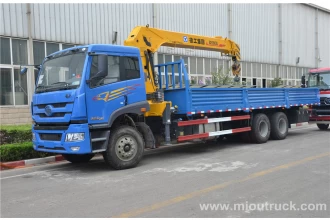 China Hot  Sale   FAW  6x4  straight arm truck mounted crane china supplier with XCMG crane manufacturer
