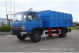 China Menolak pemadat lori Dongfeng 145 berkualiti tinggi longgokan jenis lori sampah china pengeluar pengilang