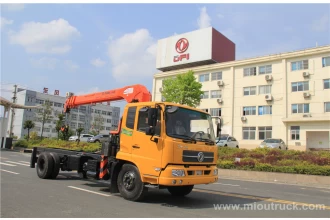 China The four lorry-mounted crane 5-8 tons EQ5141JSQZM type crane truck manufacturer