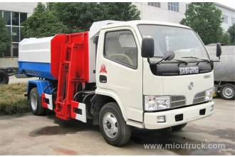 China Usado 4x2 Dongfeng caminhão de lixo pequena recusar coletor do caminhão de lixo para venda fabricante
