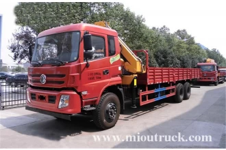 China dongfeng 6x4 folding type truck with crane 10ton manufacturer