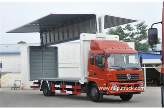 porcelana Carros de Dongfeng 180 caballos de fuerza 4 X 2 7.7 M ala abierta van fabricante