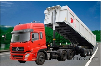 Tsina Dongfeng tatlong front axle dump semi-trailer para sa sale Manufacturer