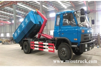 ประเทศจีน Dongfeng 4x2 เบ็ดยกรถบรรทุกขยะเพื่อขาย ผู้ผลิต
