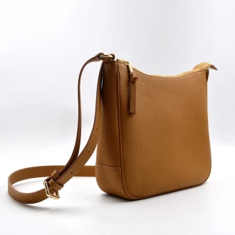 China Genuine leather shoulder bag factory-Khaki leather shoulder bag supplier manufacturer