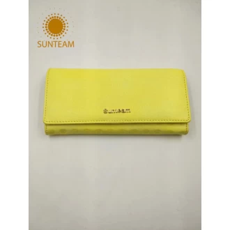 China High quality geunine leather long wallet,famous genuine Leather wallet ,Oem women wallet supplier manufacturer