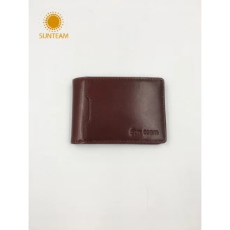 China Money Clip leather wallet, women's genuine leather wallet, newest design real leather wallet manufacturer