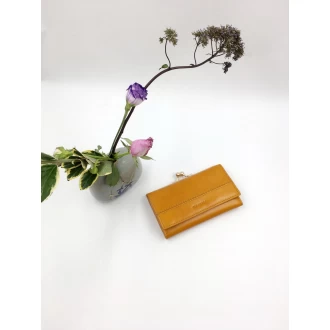 China Orange leather wallet-Medium leather wallet-ladies wallet manufacturer