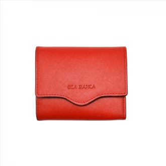 China Red leather wallet-woman wallet-lady wallet manufacturer