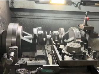 Hurricane Factory - Lathe VW Forged Crankshafts Machinig Progress