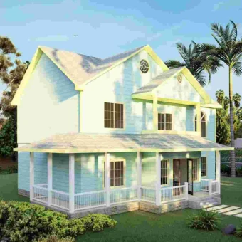 porcelana Villa de lujo con estructura de acero ligero | Proveedor de casas prefabricadas de China - Modelo Qb23 fabricante