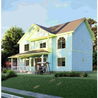 Çin Lüks Hafif Çelik Çerçeve Villa | Üretilen Evler Tedarikçisi Çin - Model Qb23 üretici firma