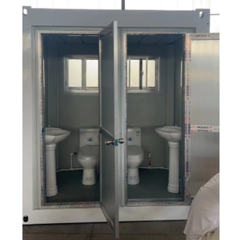 China Sanita pré-fabricada com descarga móvel de baixo custo para canteiro de obras fabricante