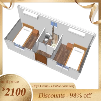 Tsina Double Dormitoryo - Pre Made Flat Roof Maliit na Plano ng Bahay Handa na Ginagawa na Container House Modern supplier Manufacturer
