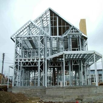 porcelana Estructura de marco de acero HEYA casas modernas de chal de paneles sándwich fabricante