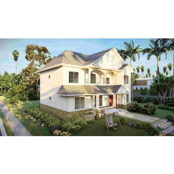 China Luxury Standard Light Steel Villa Quick Assembly Steel Structure House Design -Qb24 manufacturer