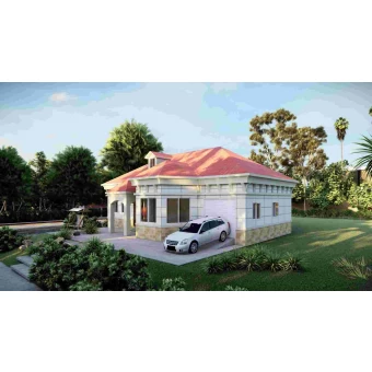 China Prefab Homes steel structure Villa Prefab Building Design With garage - QB11 manufacturer
