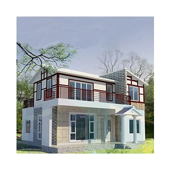 porcelana Casa de villa prefabricada de lujo con estructura de acero ligero fabricante