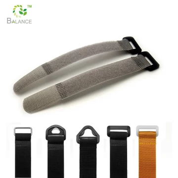 Lot De 25 Sangles De Fixation Réutilisables Noires Avec Crochet Et