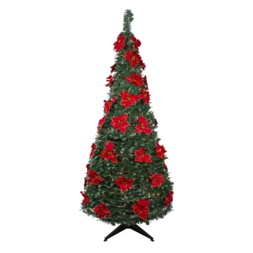 UISEBRT Kunstkerstboom met Verlichting, sneeuweffect, led-kerstboom met