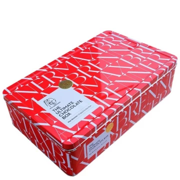 porcelana Caja de lata de chocolate rectangular de grado alimenticio personalizado fabricante