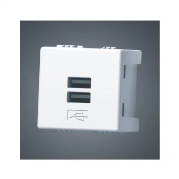 Módulo 45x45 con cargador USB Doble A + C, 65W - MMConecta