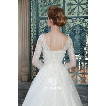 a-line bridal dress, lace bridal dress, long sleeve bridal dress