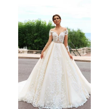 Hwd048 New Mori Slim Bra Wedding Gown Long Tailed Wedding Dress - China  Dress and Wedding Dress price