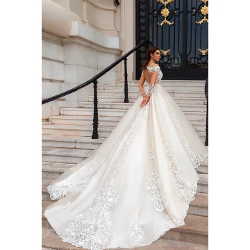 chinese dress ladies Sexy Luxury Backless Spaghetti-strap Lace Long Tail Mermaid Wedding Dr   SposaBridal