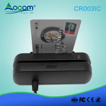 Lecteur de cartes à bande magnétique, USB 3 pistes Mini lecteur de cartes  MSR Swiper pour contrôle d'accès, système de point de vente, registre de