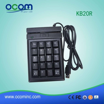 KB60 USB PS2 numeric programmable POS keyboard with msr reader