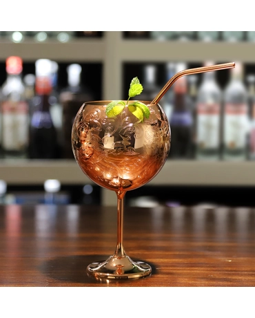 Chine Coupe à cocktail en cuivre de haute qualité Verre à vin Gobelet en acier inoxydable fabricant