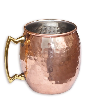 Chine Plaqué cuivre martelé cuivre acier inoxydable Tasse de tambour Moscow Mule Tasse fabricant