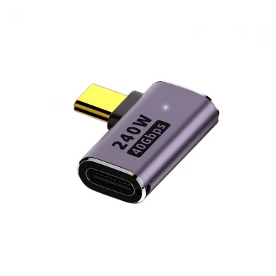 휴대용 40Gbps USB 4.0 유형 C 수-암 PD 240W 충전 어댑터