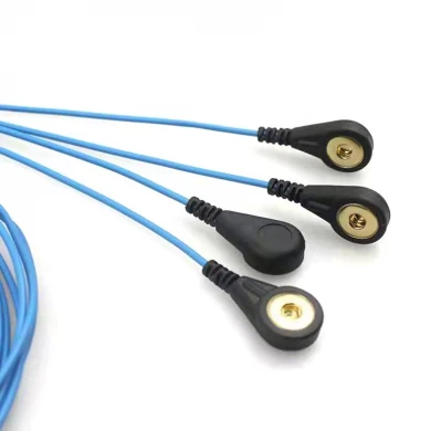 4PIN LEMO Plástico enchufe al conector de electrodo femenino de oro de 4.0 mm con cables de 4 platos | Fabricante de dongguan