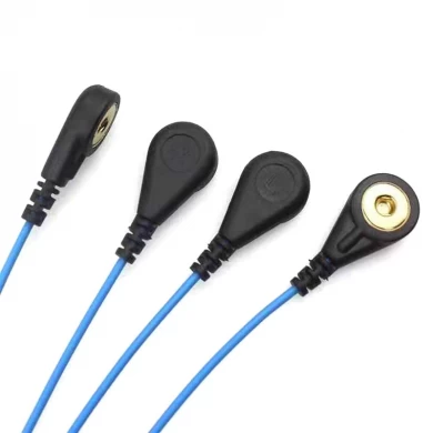 4PIN LEMO Plástico enchufe al conector de electrodo femenino de oro de 4.0 mm con cables de 4 platos | Fabricante de dongguan
