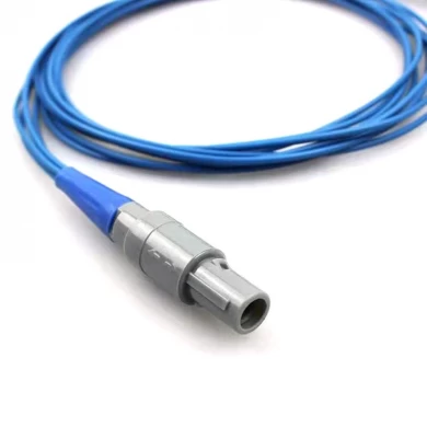 4PIN LEMO Plástico enchufe al conector de electrodo femenino de oro de 4.0 mm con cables de 4 platos | Fabricante de dongguan