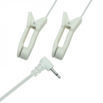 Cavo a orecchio per clip a doppio clip a doppio clip audio da 2,5 mm Filo di piombo elettrodo riutilizzabile per dispositivi di salute medica | China Dongguan Manufactrure