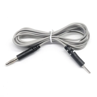 Factory Customized 4.0mm Banana Plug to 2.0mm Electrode Pin Cable | Dongguan Medical Sensor Cable Manufacturer