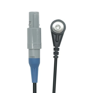Customized 5Pin Lemo Plastic Plug to 4.0mm Female Electrode Snap Connector ECG Cable for Medical Monitoring | Dongguan Manufacturer