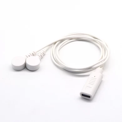 USB Type-C Femelle à double câble médical d'électrode à pression de 3,5 mm | Fabricant de Dongguan certifié ISO13485