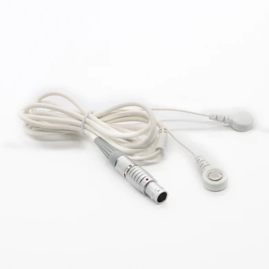 M12 M16 4 Pin Male Connector to Dual 4.0mm Magnetic Female Snap Lead Wire Cable for ECG | ISO13485 manufacturer Dongguan