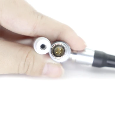 4 Pin L Shaped Metal LEMO Plug to 316 Stainless Steel Connector Therapy Cable | ISO13485 Dongguan Medical Cable Manufacturer