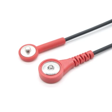 4.0mm Medical Male Snap Silicone Sheath TO 4.0mm Medical Female Snap PVC Molding TENS EMS Devices | Dongguan TENS EMS Lead Wire Manufacturer