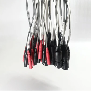 Customized Hirose Plug To 4 Leads 2.0mm Electrode Pin With Sheath Medical Cable | Dongguan Electrotherapy Cable Manufacturer